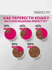 Cухой полнорационный корм PERFECT FIT™ для взрослых кошек, с говядиной, 650г