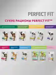 Сухой полнорационный корм PERFECT FIT™ «Здоровье почек» для взрослых кошек с лососем, 650г