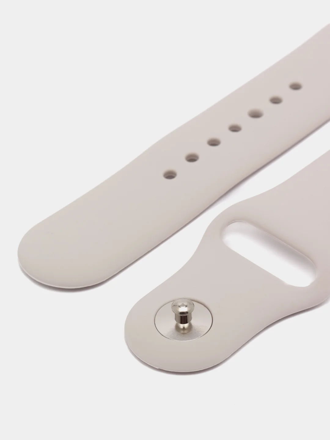 Серый металлик силиконовый ремешок для Apple Watch