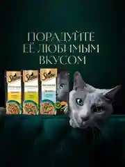 Влажный корм для кошек SHEBA Натуральная Коллекция, с лососем, горохом, морковью, 28 x 75г