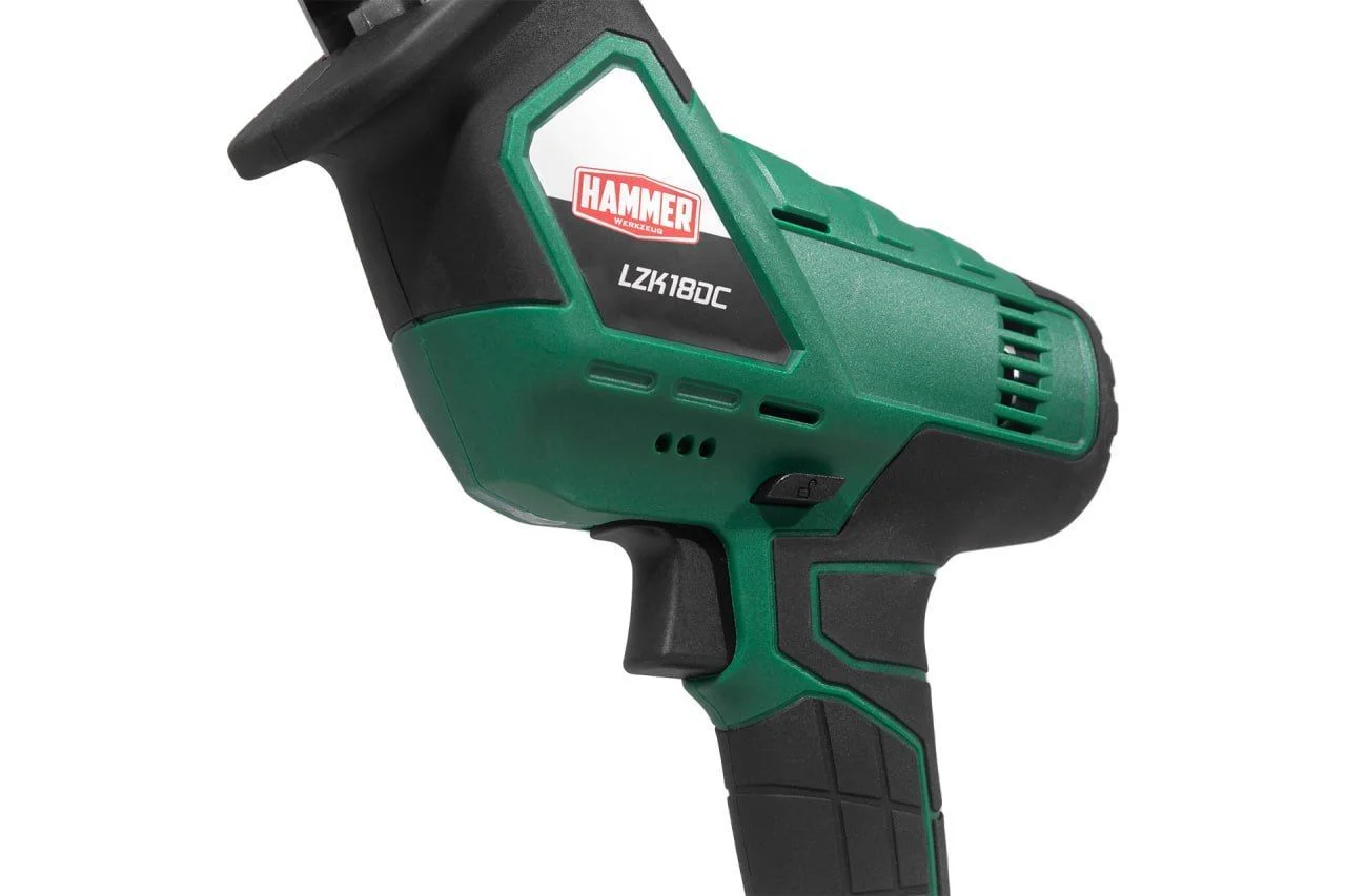 Аккумуляторная сабельная пила (ножовка) Hammer LZK18DC 18В 2x2Ач LiION 0-2500ход/мин