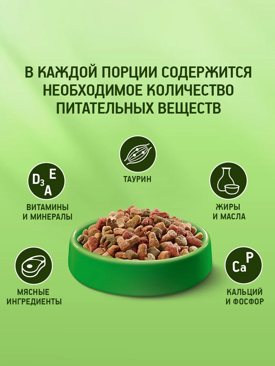 Сухой полнорационный корм KITEKAT™ для взрослых кошек «Курочка Аппетитная», 800г