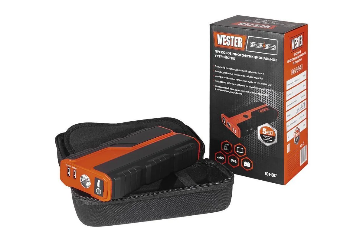 Устройство пусковое WESTER Zeus 600 16000mAh