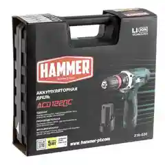 Дрель аккумуляторная HAMMER ACD122QC