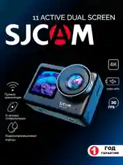 Экшн камера SJCam SJ11 Active черная с креплением, водонепроницаемая 4K Ultra HD