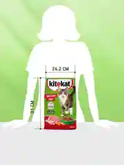 Сухой полнорационный корм KITEKAT™ для взрослых кошек «Мясной Пир», 1.9кг