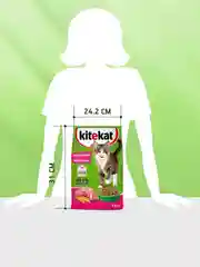 Сухой полнорационный корм KITEKAT™ для взрослых кошек «Телятинка Аппетитная», 1.9кг