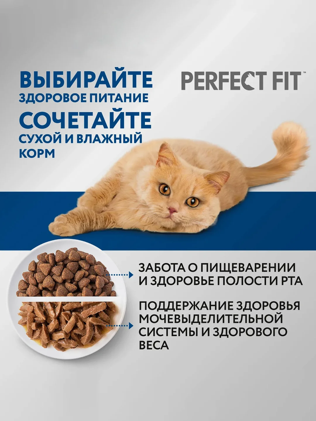 Cухой полнорационный корм PERFECT FIT™ для живущих в помещении кошек, с курицей, 2.5кг