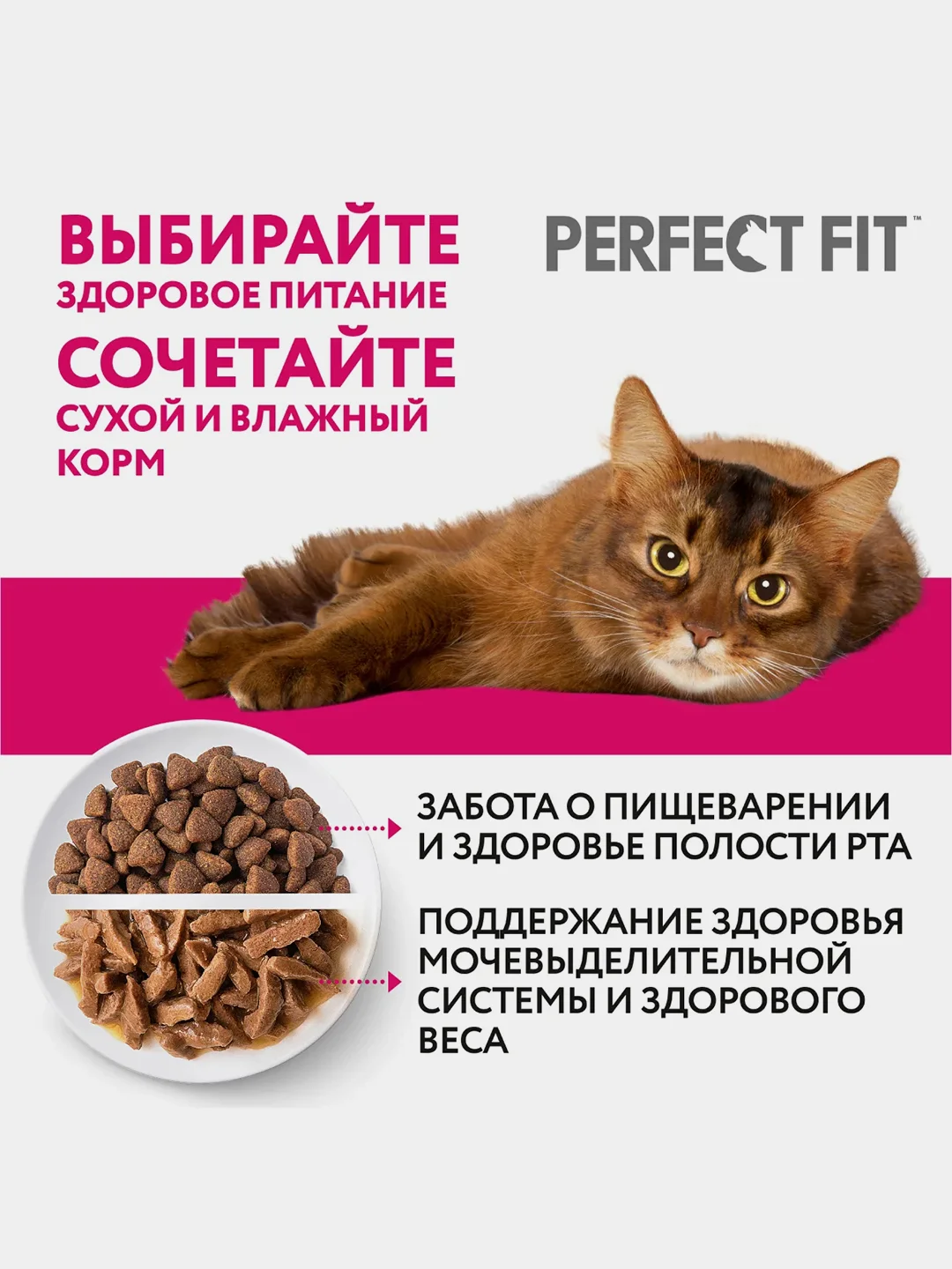 Влажный корм PERFECT FIT™ для взрослых кошек, с говядиной в соусе, 28 шт по 75г