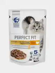 Влажный корм PERFECT FIT™ для кошек с чувствительным пищеварением индейка в соусе 28 х 75г