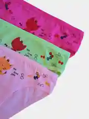 Розовый трусы детские хлопковые для девочек, 3 шт