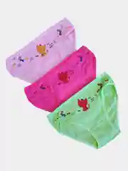 Тёмно-розовый трусы детские хлопковые для девочек, 3 шт