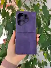 Фиолетовый чехол книжка elitcase для Tecno Spark 20 Pro / Техно Спарк 20 Про