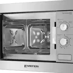 Серебряный встраиваемая микроволновая печь MEFERI MMO6020IX LIGHT, серебристый, 20л