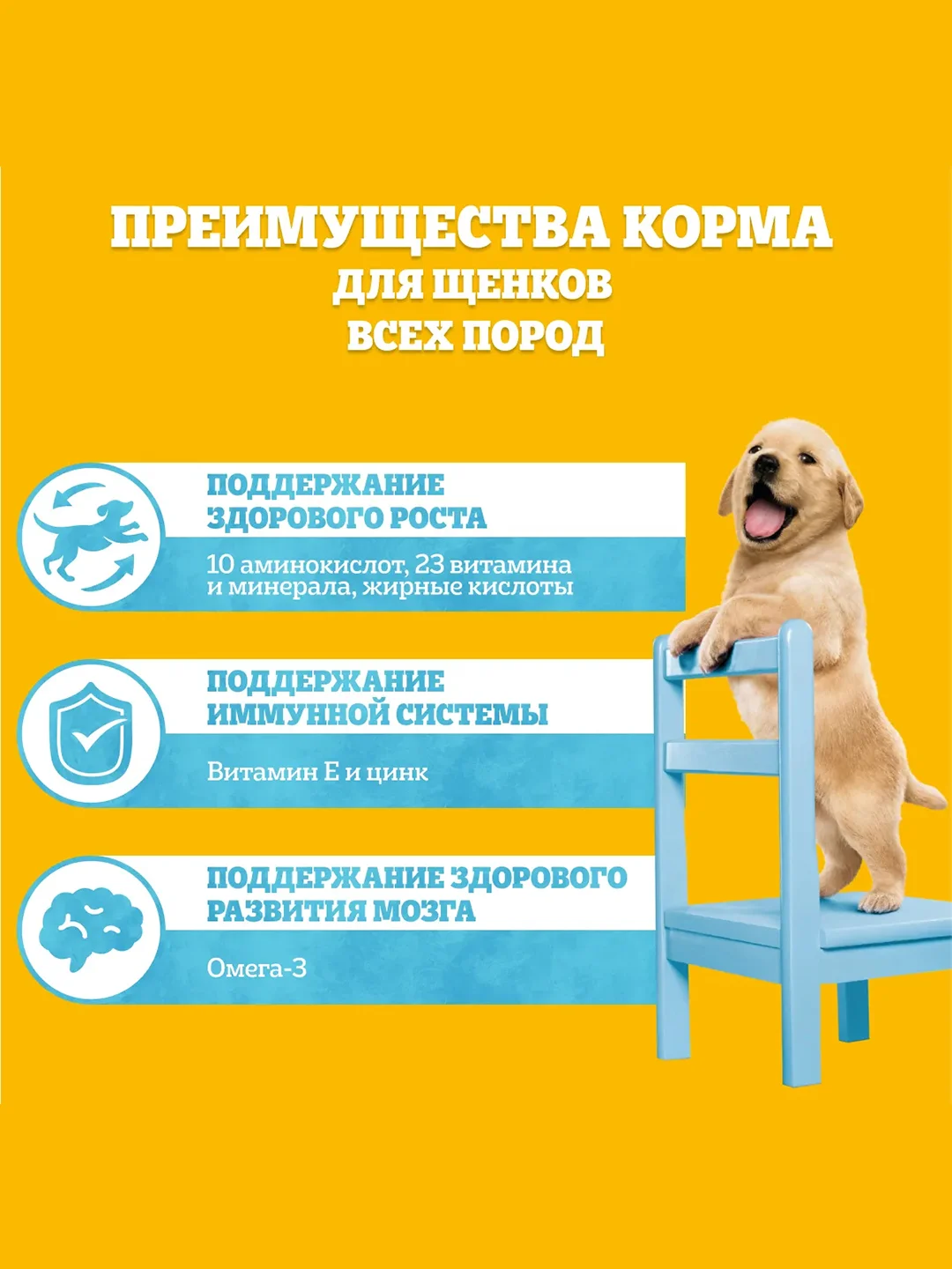 Cухой корм PEDIGREE® для щенков, полнорационный, с курицей, 13кг