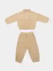 Бежевый костюм детский, спортивный, флисовый