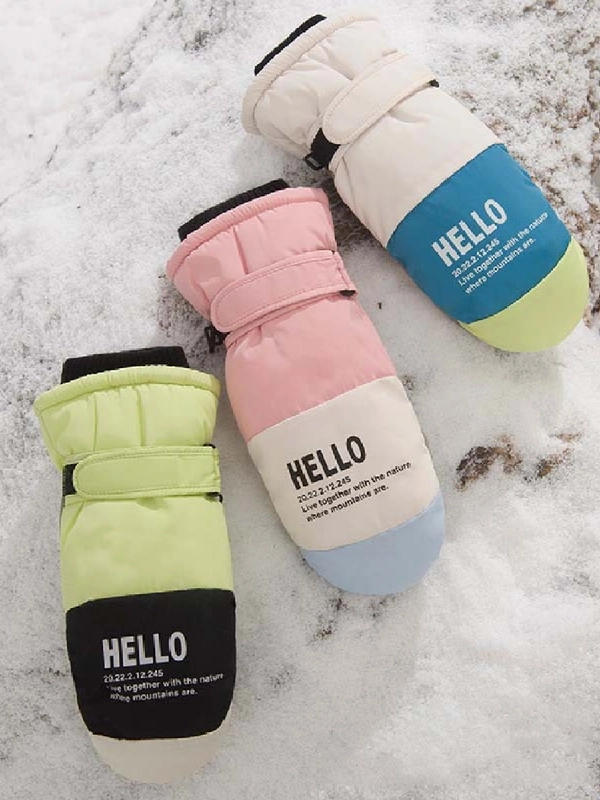 Варежки с мехом HELLO, для активного отдыха,  зимних видов спорта