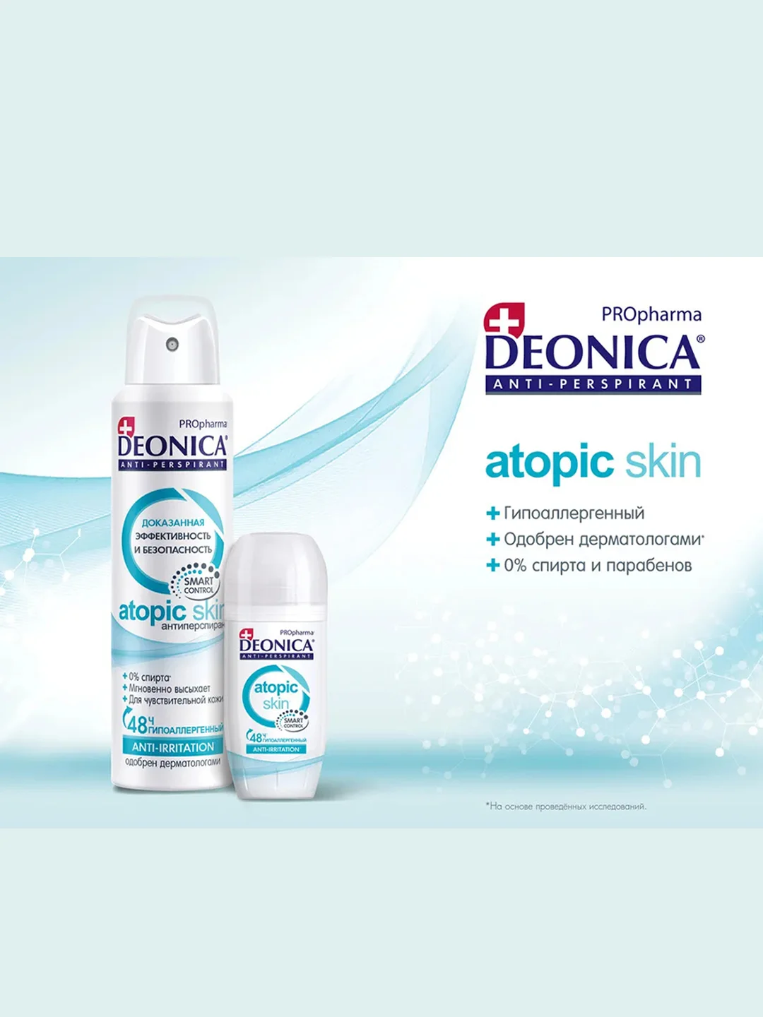 Антиперспирант женский DEONICA PROpharma ATOPIC SKIN, ролик, 50мл