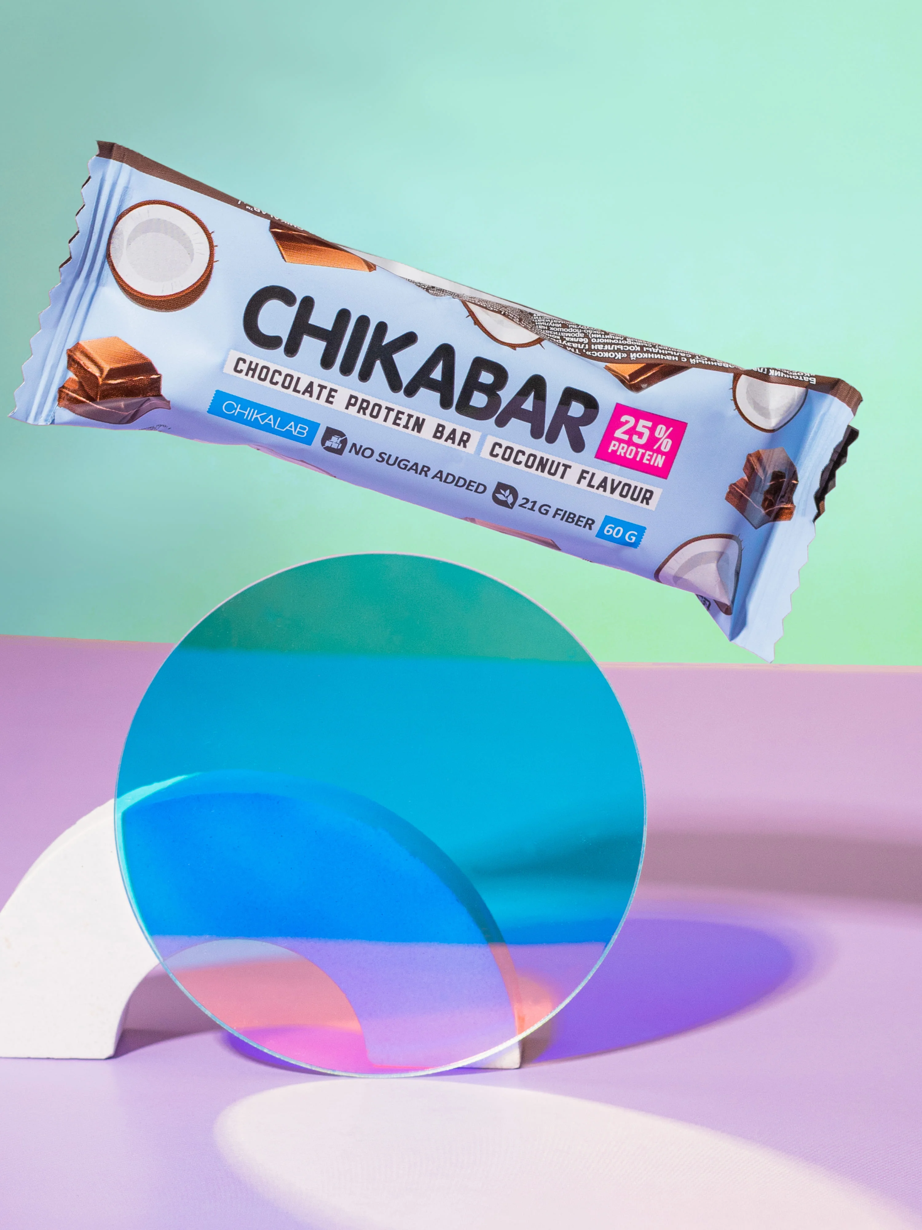 Батончик глазированный с начинкой CHIKALAB "Кокос", 60 г