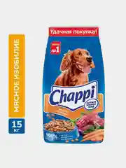 Сухой полнорационный корм для собак Chappi «Сытный мясной обед. Мясное изобилие», 15кг