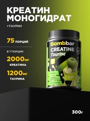 Коктейль "BOMBBAR" Креатин+Таурин со вкусом Яблока 300г