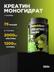 Коктейль "BOMBBAR" Креатин+Таурин со вкусом Яблока 300г