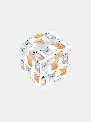 Белый коробка подарочная с ручкой-лентой для подарка складная 10/15/22 см Квадрат День рождения