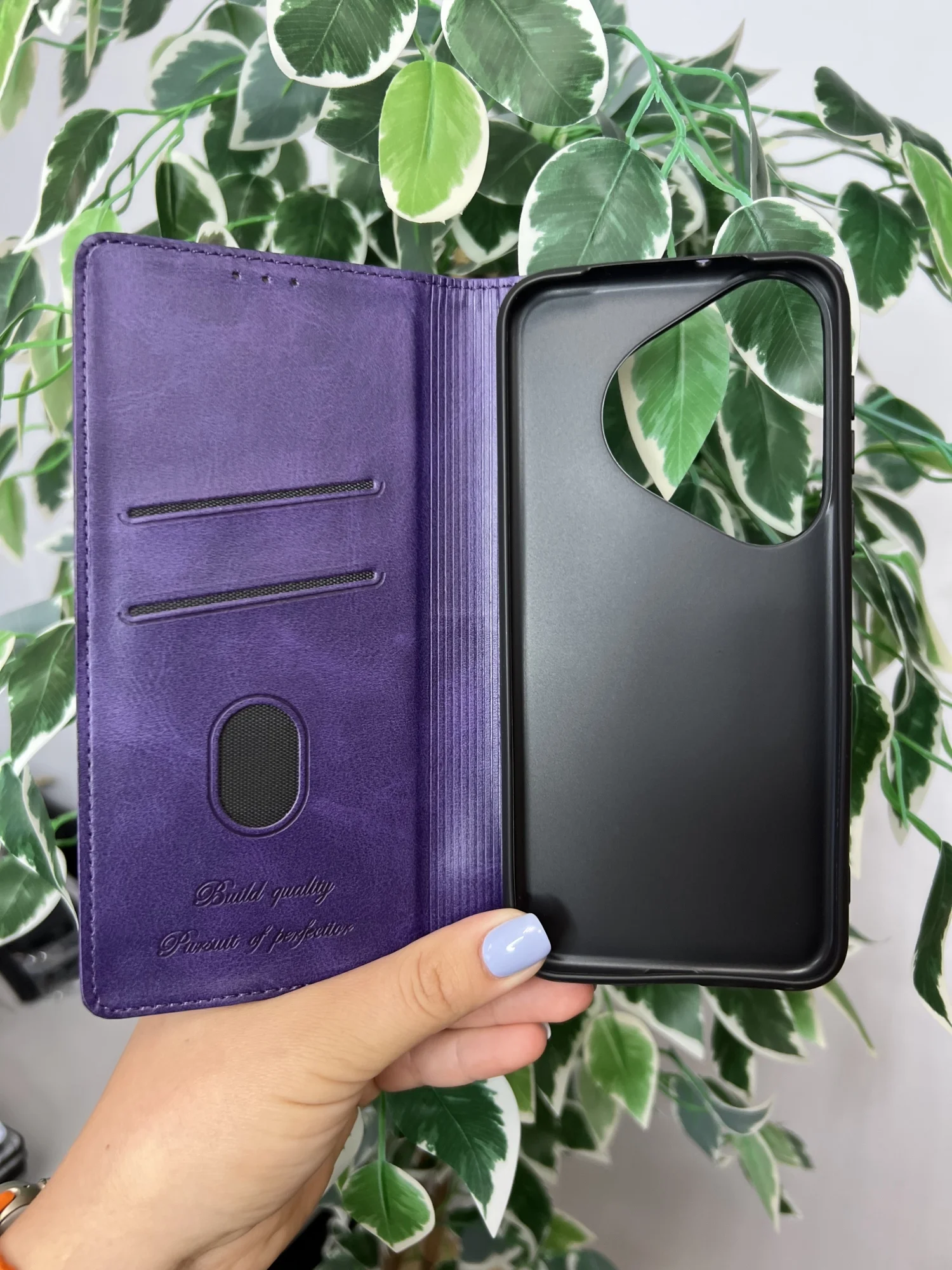 Фиолетовый чехол книжка elitcase для Huawei Pura 70 Pro / Хуавей Пура 70 Про
