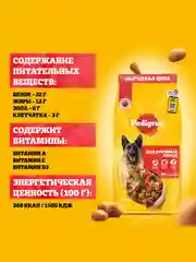 Сухой корм PEDIGREE® для собак крупных пород больше 25кг, с говядиной, 13кг