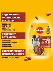 Сухой корм PEDIGREE® для собак маленьких пород, с говядиной, 13кг