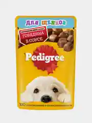 Влажный корм PEDIGREE® для щенков, говядина в соусе, 28 шт по 85г