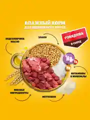 Влажный корм PEDIGREE® для щенков, говядина в соусе, 28 шт по 85г