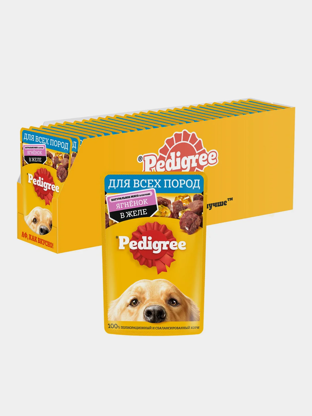 Влажный корм PEDIGREE® для собак, ягненок в желе, 28 шт по 85г