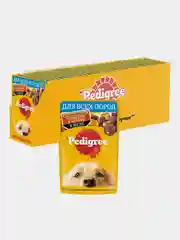 Влажный корм PEDIGREE® для собак, телятина и печень в желе, 28 x 85г