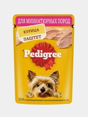 Влажный корм PEDIGREE® для миниатюрных собак, паштет с курицей, 28x80г