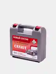Аптечка автомобильная "Салют" для оказания первой помощи при ДТП в футляре, аптечка в авто
