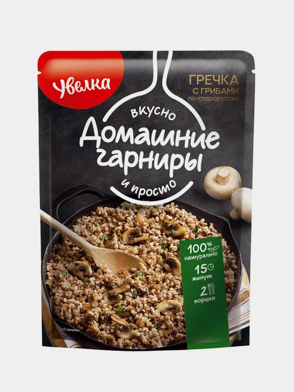 Гречка с грибами по-старорусски Увелка "Домашние Гарниры", 150г