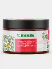 Скраб для тела SYNERGETIC антицеллюлитный "Пачули и ароматный бергамот", солевой, 300 мл