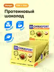 Протеиновый шоколад CHIKALAB молочный с фундуком, 100 гр