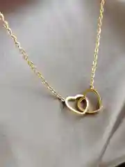 Золотой цепочка на шею "Два сердца"