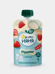 Пудинг молочный Фруто Няня "Клубника", без добавления сахара, для детей с 18 месяцев, 90 г
