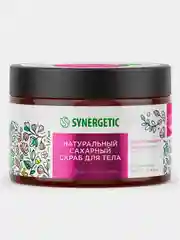 Скраб для тела SYNERGETIC подтягивающий "Цветущий инжир и лотос", сахарный, 300 мл