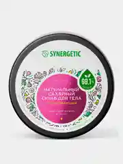 Скраб для тела SYNERGETIC подтягивающий "Цветущий инжир и лотос", сахарный, 300 мл