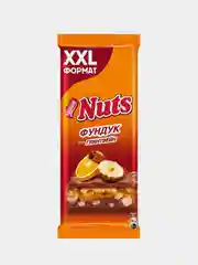 Молочный шоколад NUTS, с фундуком и начинкой со вкусом глинтвейна и апельсина, 170 г