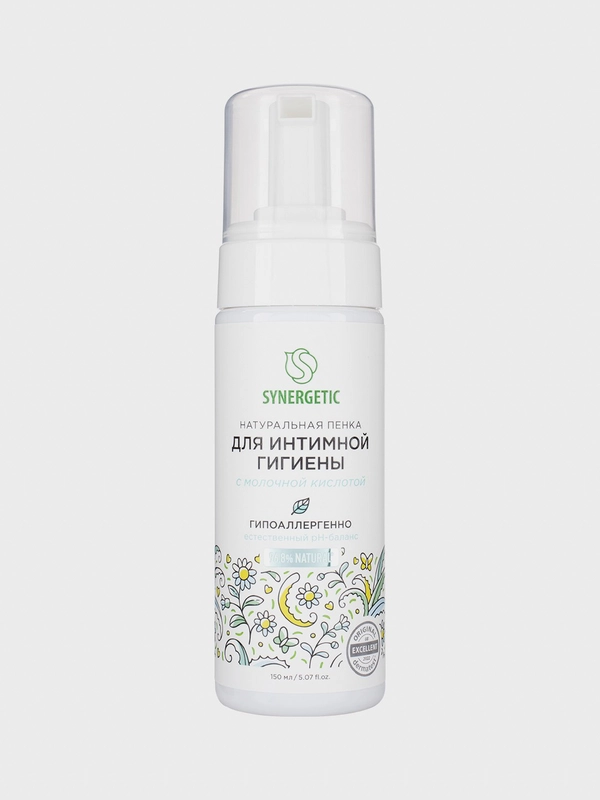 Натуральная пенка Synergetic для интимной гигиены, 150мл