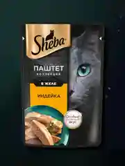 Влажный корм для кошек SHEBA® Нежный паштет в желе, с индейкой, 28 шт по 75г