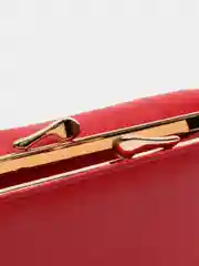 Красный женский кошелек из натуральной кожи