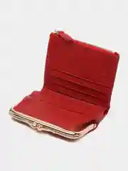 Красный женский кошелек из натуральной кожи