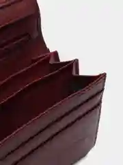 Бордовый женский кошелек из натуральной кожи