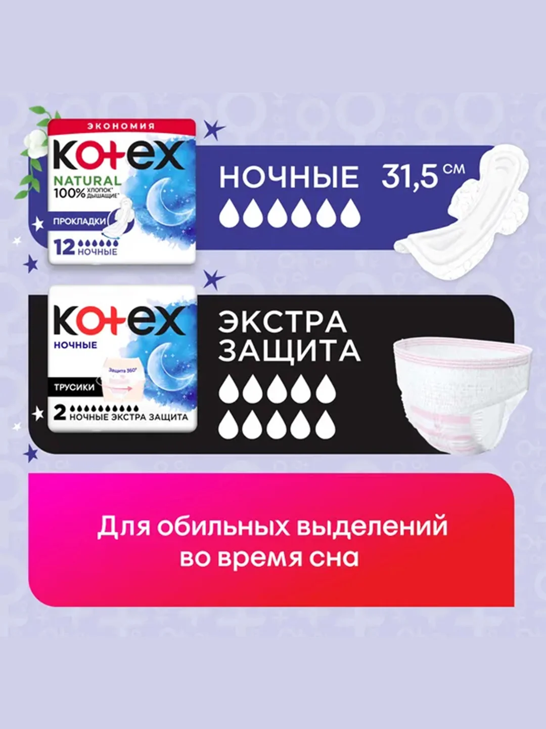 Гигиенические прокладки Kotex Ultra Ночные, 7шт.